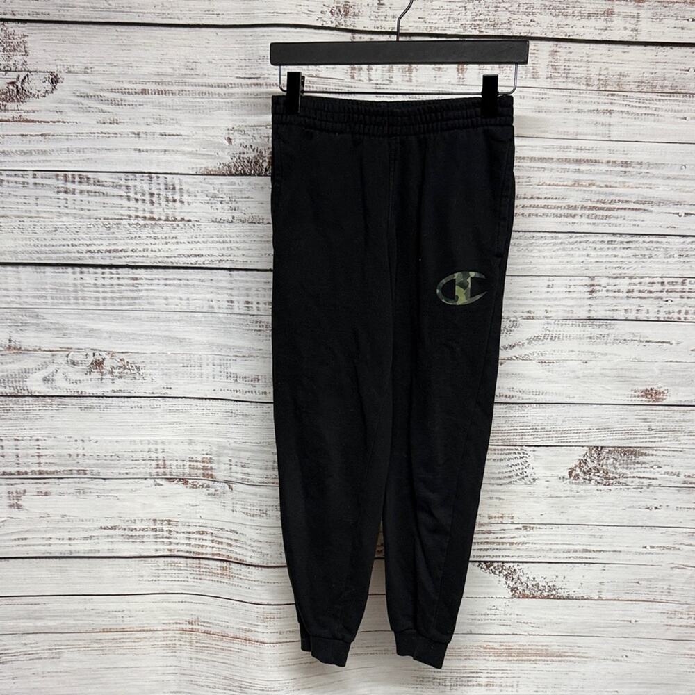 Champion Black Boys Joggers Sweatpants Large